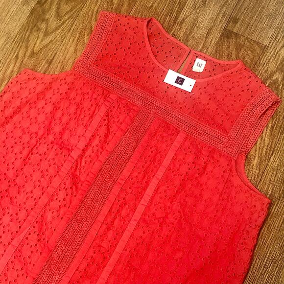 GAP Pink / Orange Embroidery Lace Mix Sleeveless Blouse Size XXL - Picture 1 of 12